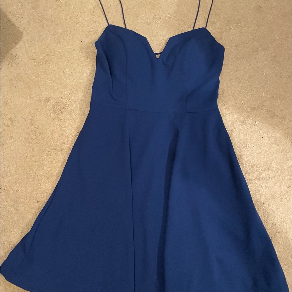 City Triangles Blue Sweetheart A-Line Midi Dress